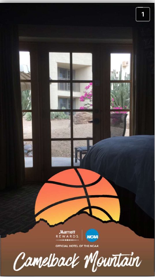Marriott Rewards Snapchat geofilter for the NCAA Final Four