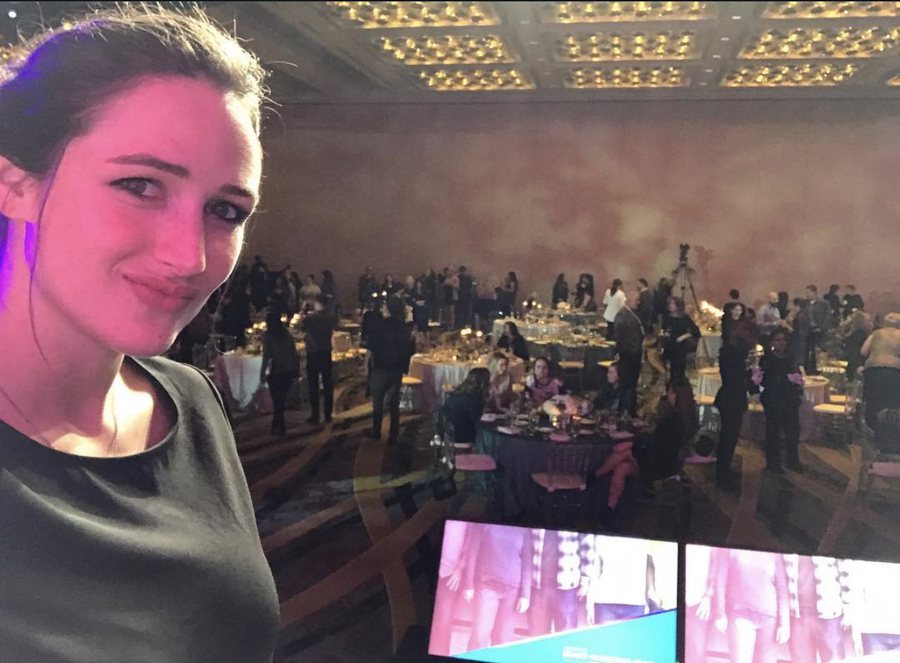 Elizabeth on stage at the Marriott Americas All-Hands end-of-year conference, 2017